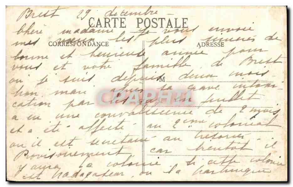 CPA Brest Le Grand Pont Et L Arsenal Bateaux — Rückseite