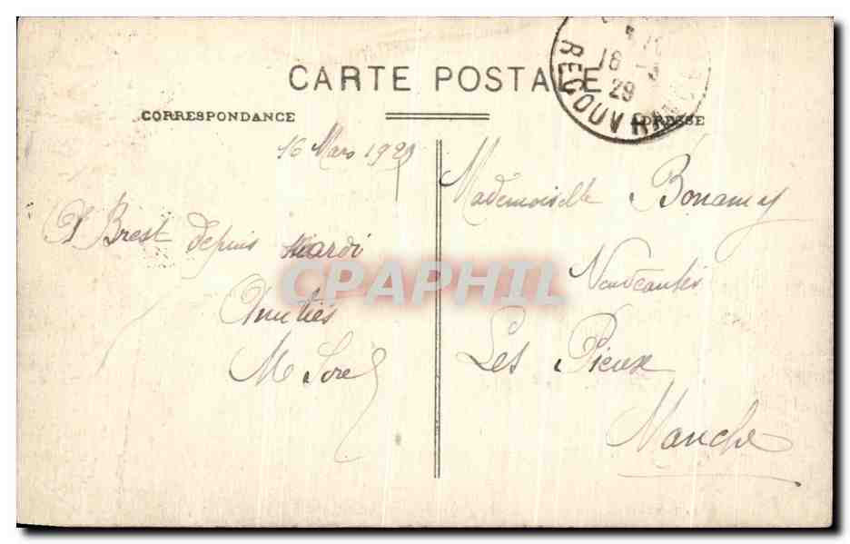 CPA Brest L Avant Port Et Le Chateau Bateaux — Rückseite