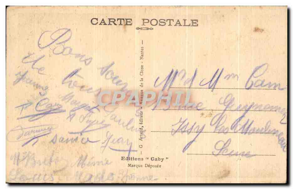 CPA Brest Monument aux Americains Cours Dajot  — Rückseite