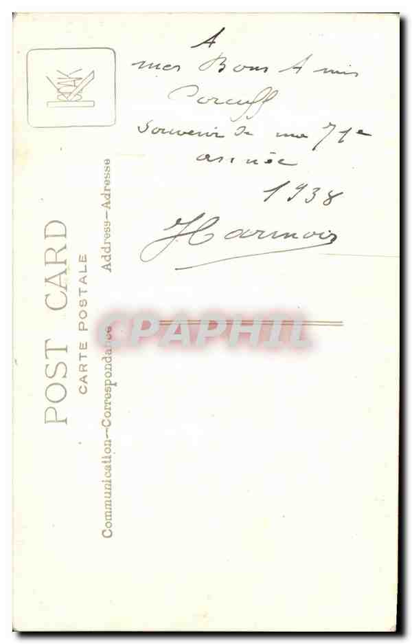 CARTE PHOTO Vieillard Homme — Back