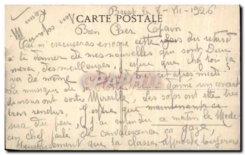 CPA Brest Le Grand Pont Ouvert Pour Le Passage d un cuirasse Bateau  — Rückseite