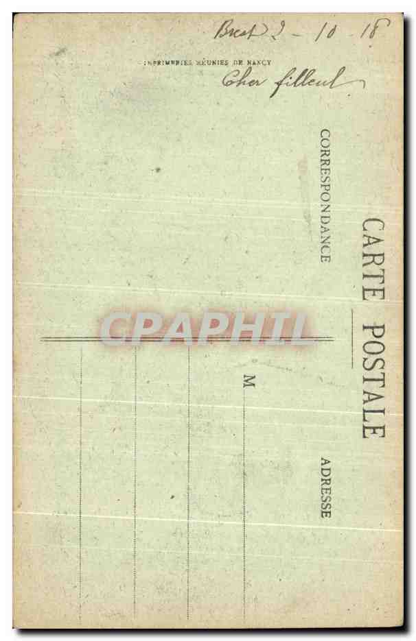 CPA Brest La Rade Le Salut Aux Couleurs Bateaux — Rückseite