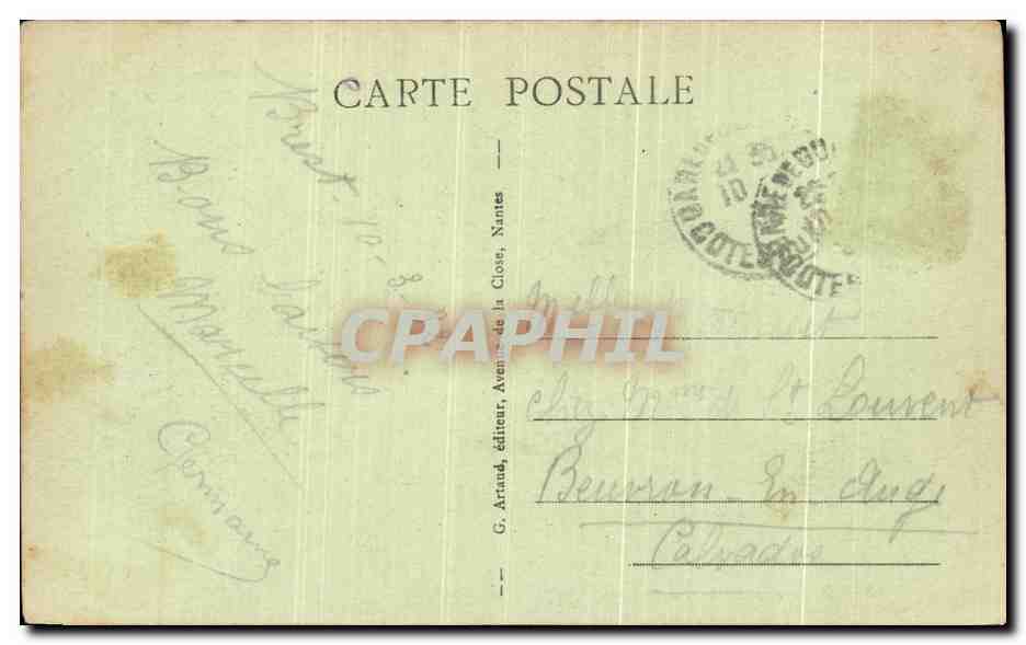 CPA Brest Le Port De Guerre Bateaux — Rückseite
