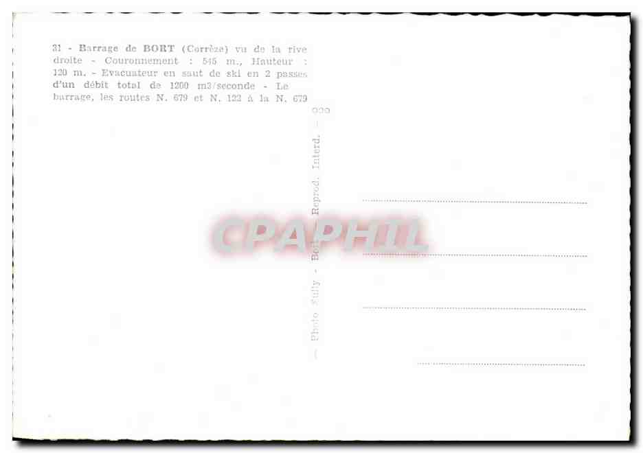 CPA Neuvic D Ussel La Plage et Le Casino  — Rückseite