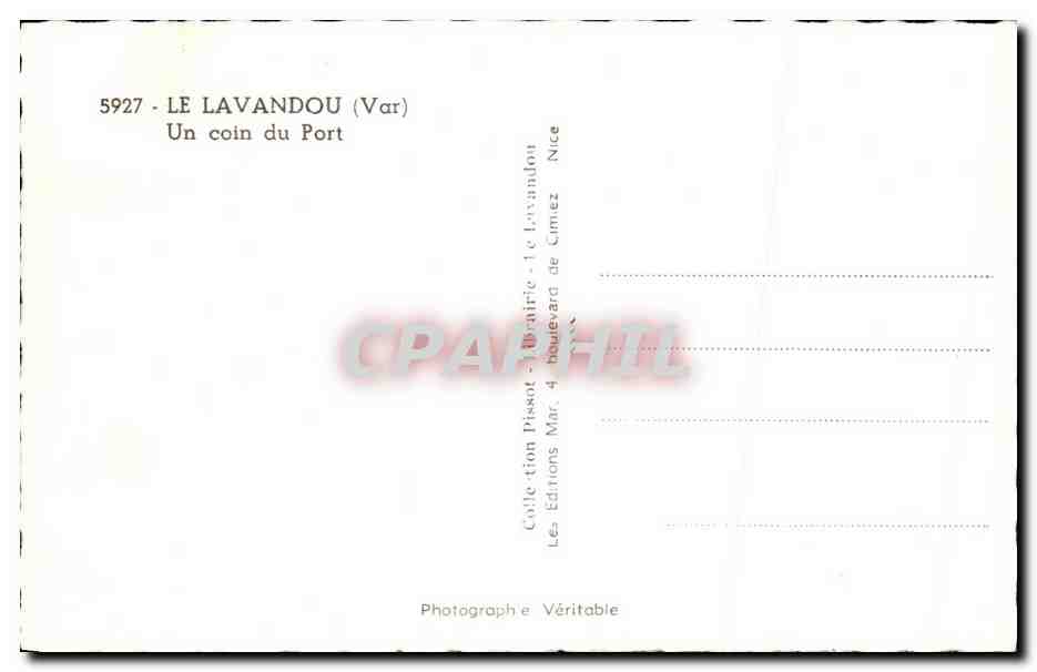CPSM Le Lavandou Un Coin Du Port  — Verso