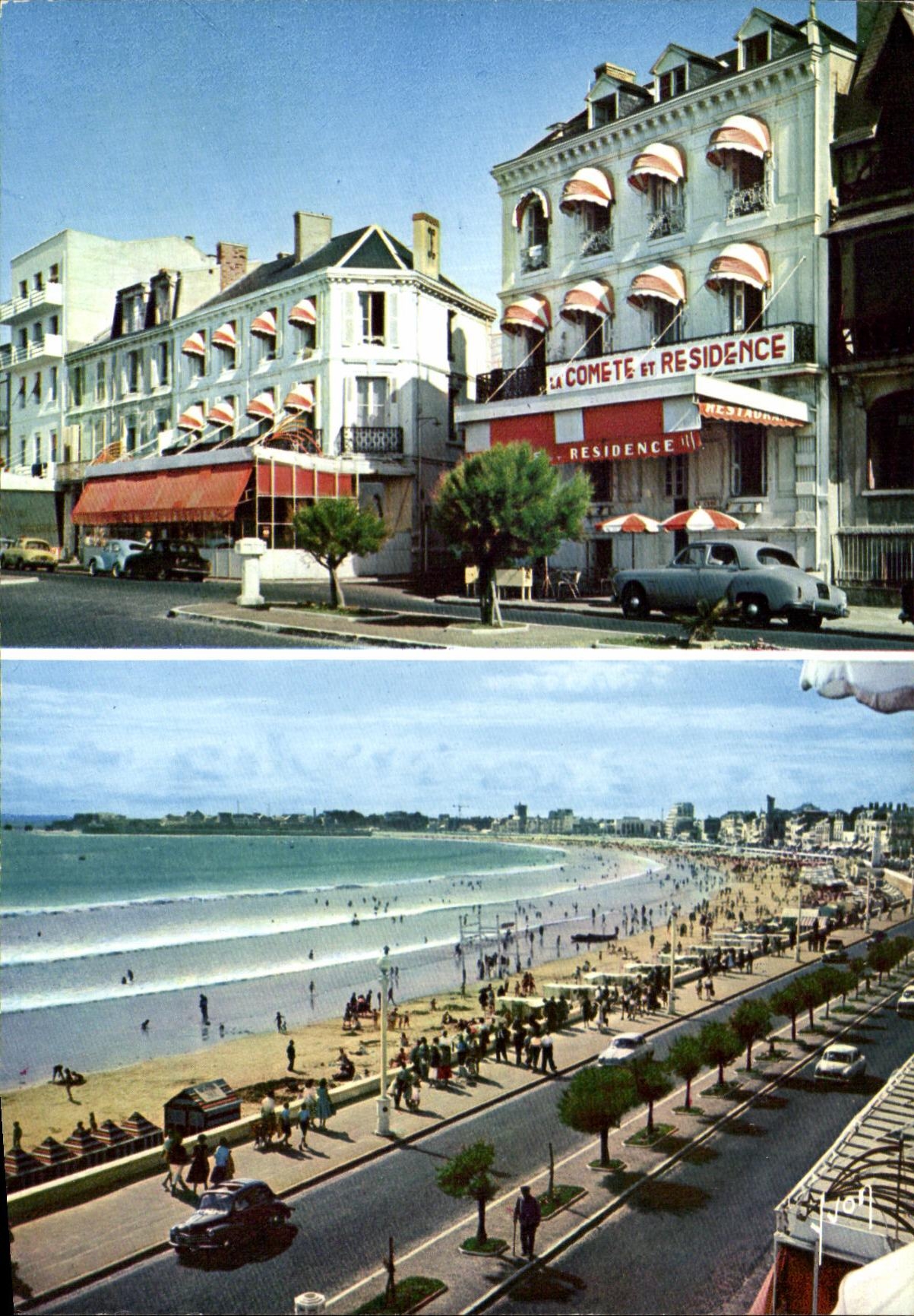 CPSM La Comete Et Residence La Plage Cote Vue L Hotel Les Sables D Olonne