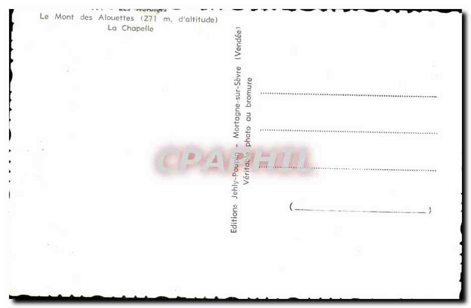 La Chapelle — Le Mont des Alouettes (271 m d'altitude) — Editions Jehly-Pouilly — Reverso