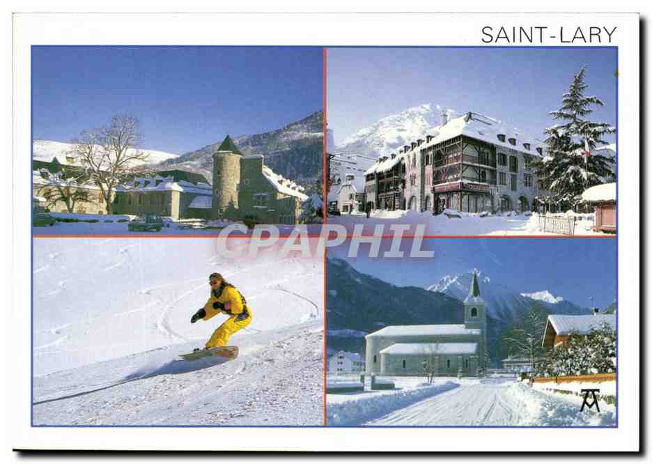 Saint-Lary — vue panoramique hivernale — Éditions d'Art Pyrénées, K. 555