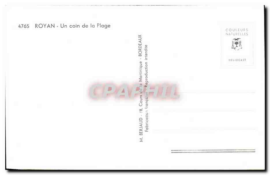CPSM Royan Un Coin de La Plage Bateau  — Back