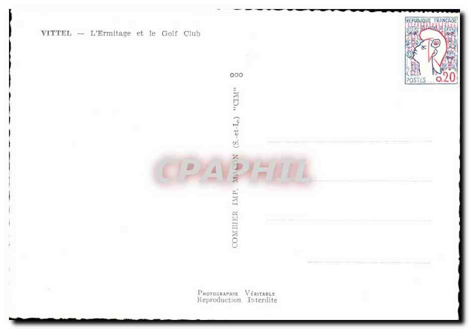 CPSM Vittel L Ermitage et le Goif Club — Rückseite