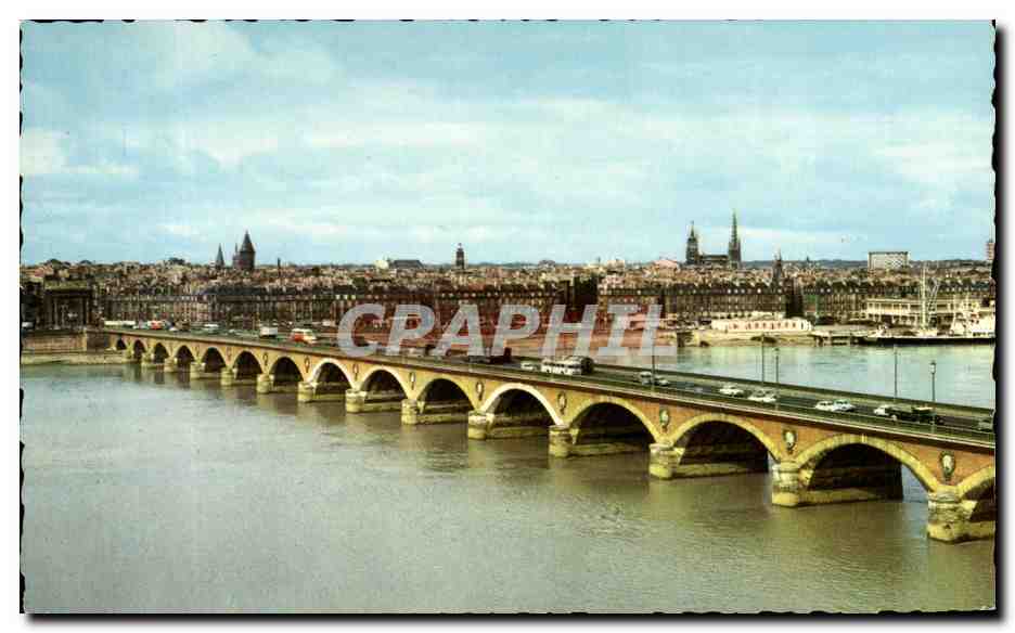 Bordeaux — Pont sur la Garonne, début XIXe siècle — éditeur Couleuvre Naturelles, n°98