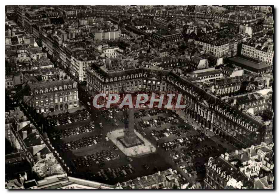 Place de la Paix — colonne Vendôme — vue aérienne — André Laconite, Paris