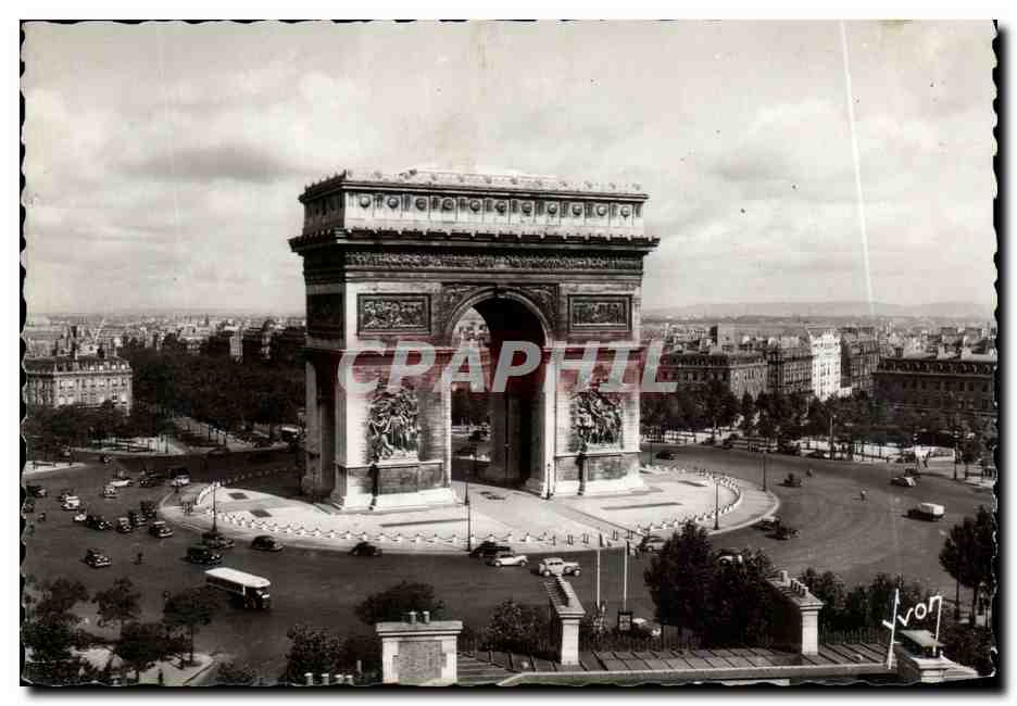 CPSM Paris L Arc Tricmphe et Place de L Etoile