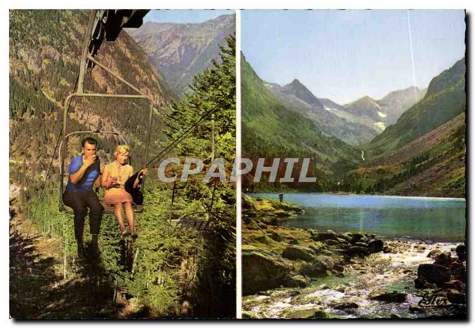 Ankunft des Télésiège — See Gaube (1789 m) — Verlag Zeller