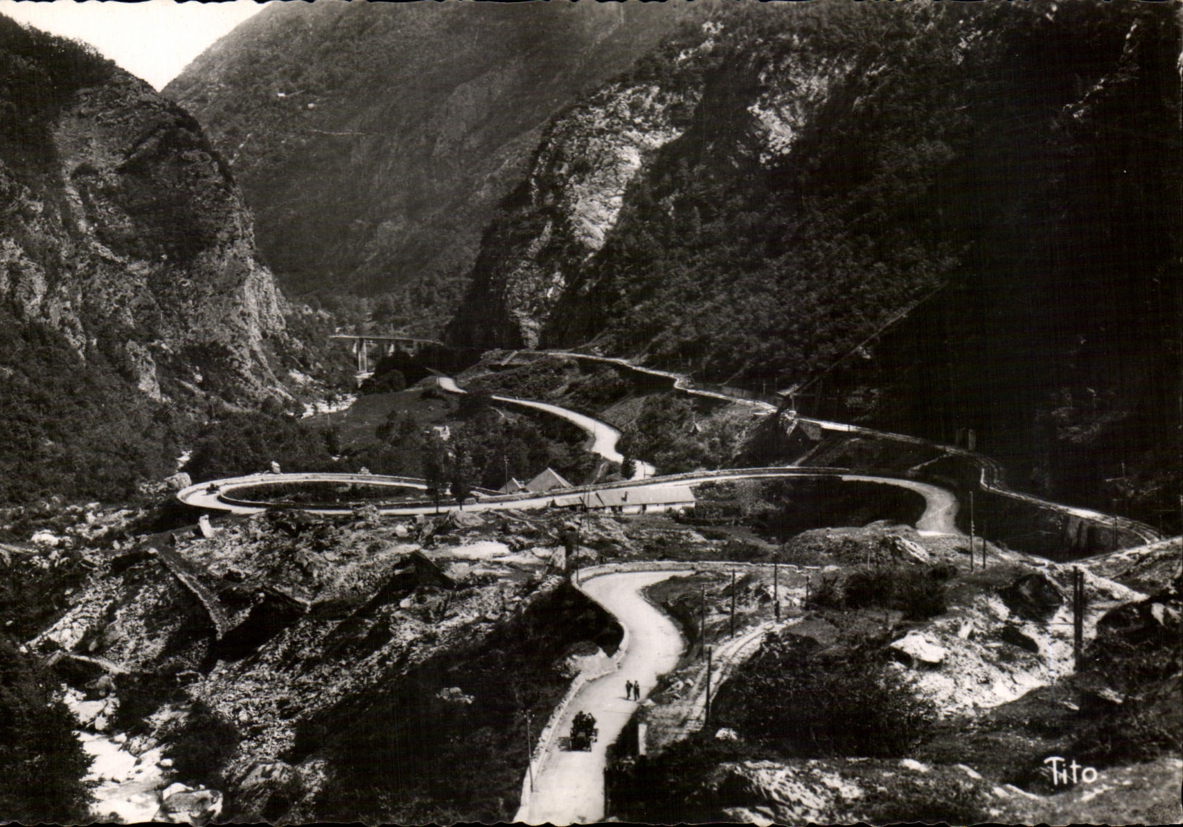CPSM Les Pyrenees Route De Pierrefitte a Cauterets Le Limacon