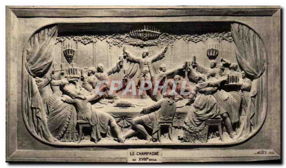 CPA Reims Champagne Pommery Greno Bas relief sculpte dans la craie