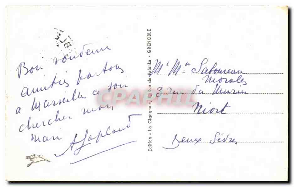 CPA Grenoble L Isere et les Quais — Verso