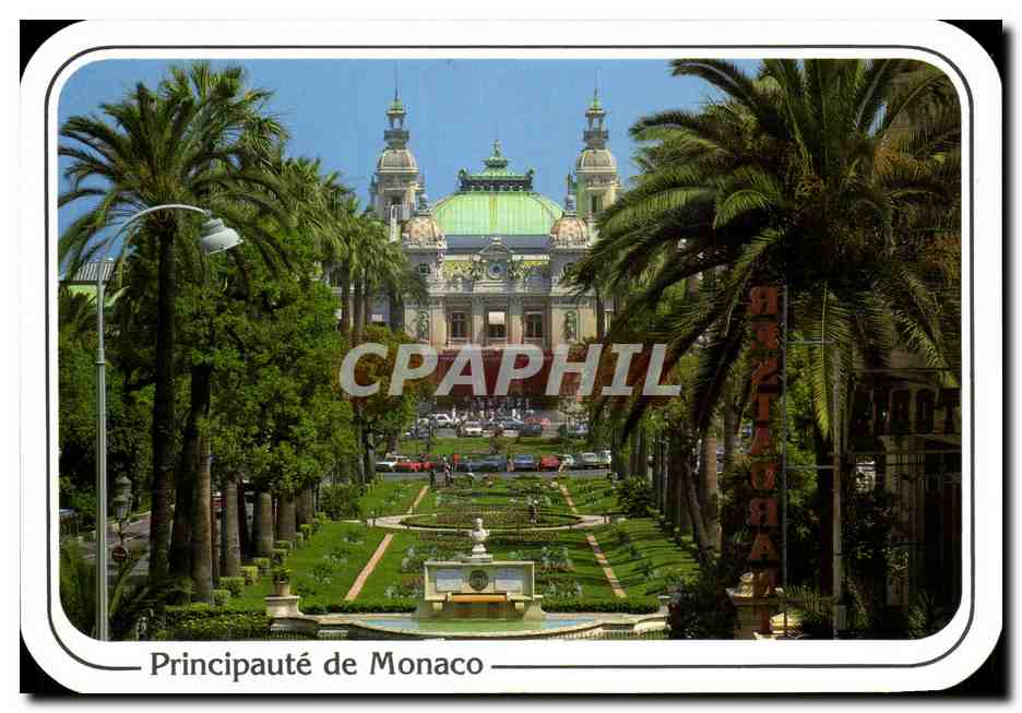 Principauté de Monaco — Les Jardins et le Casino — CPAPHIL
