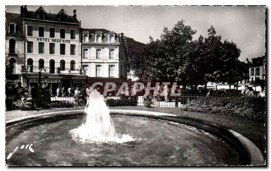 Bagnères-de-Bigorre — Fontaine des Coustous et l'Hôtel Beau-Site — Éd. JOYEL