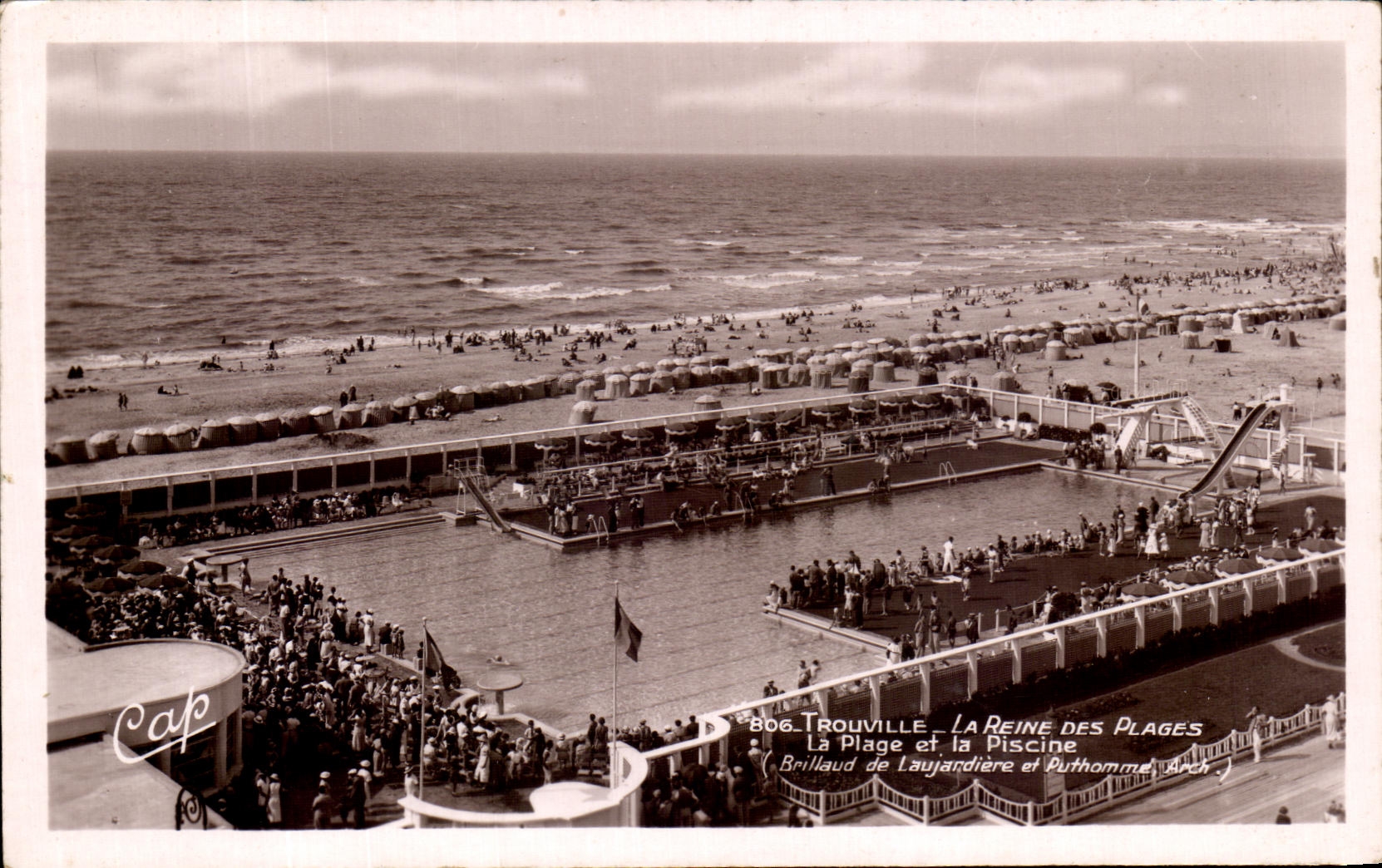 Trouville - Die Königin der Strände - Die Strände und das Schwimmbad - Brillaud de Laujardière et Puthomme Arch.