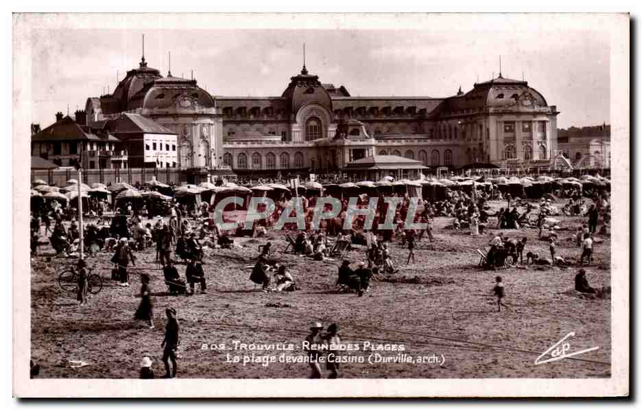 Trouville: Reine des Plages — La plage devant le Casino (Durville, arch.)