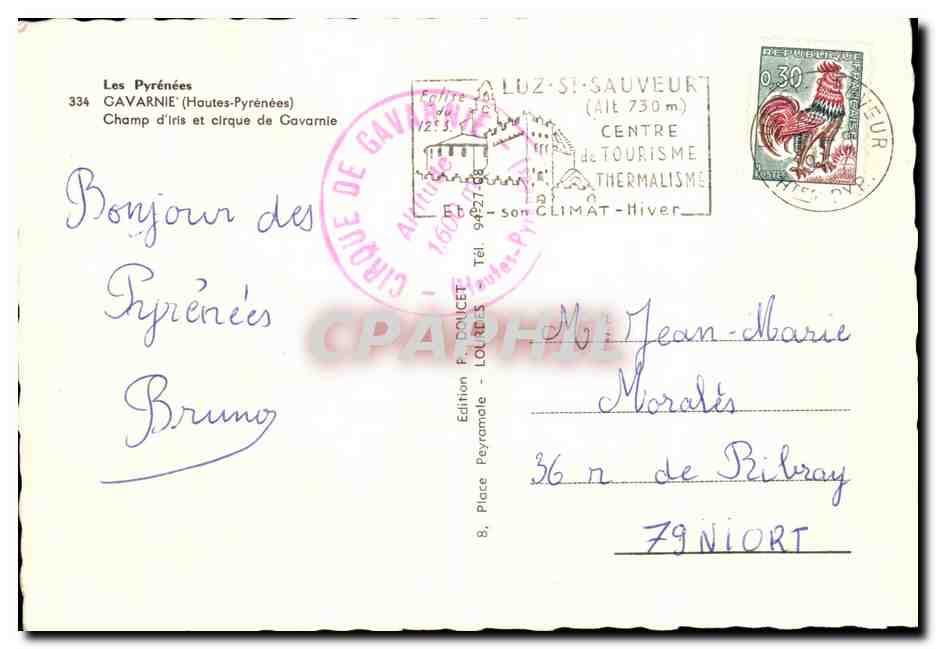 CPSM Le Cirque De Gavarnie Champ et clrque de Cavarnie — Verso