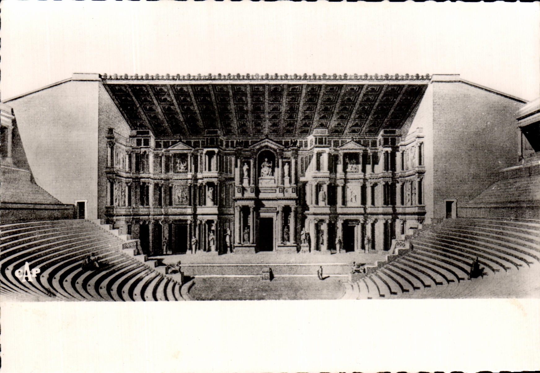 CPSM Orange La Scene et les Gradins du Theatre Antique