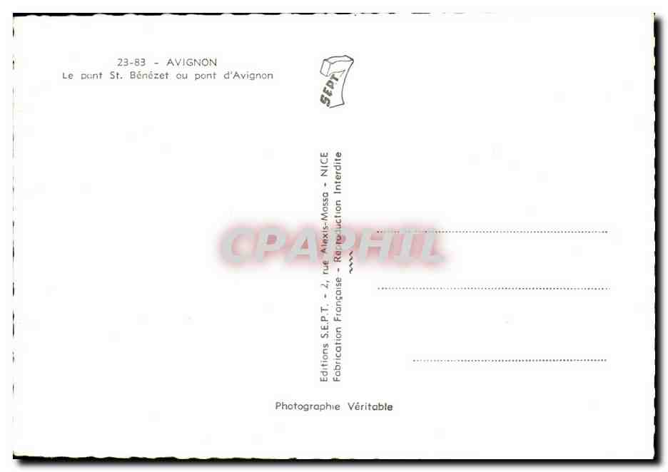 Pont Saint-Bénézet — Avignon — Éditions S.E.P.T. — Reverso