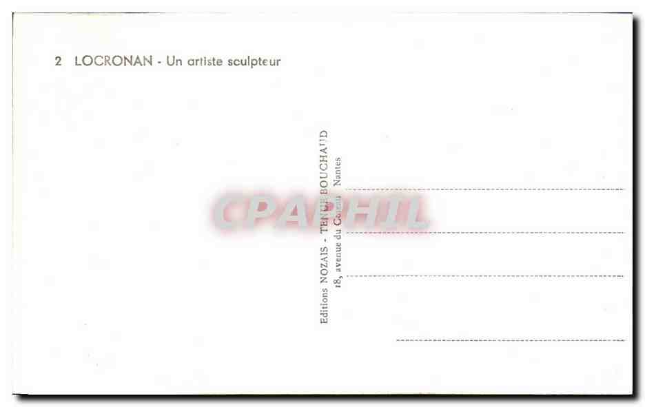 CPM Locronan Un Artiste Sculpteur — Rückseite