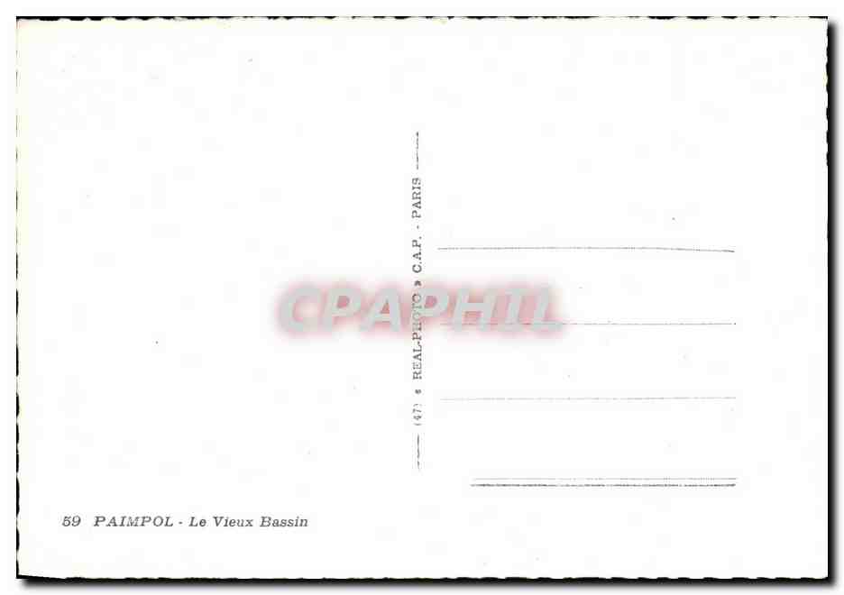 Paimpol - Le Vieux Bassin — éditeur C.A.P. — n° 59 — Rückseite