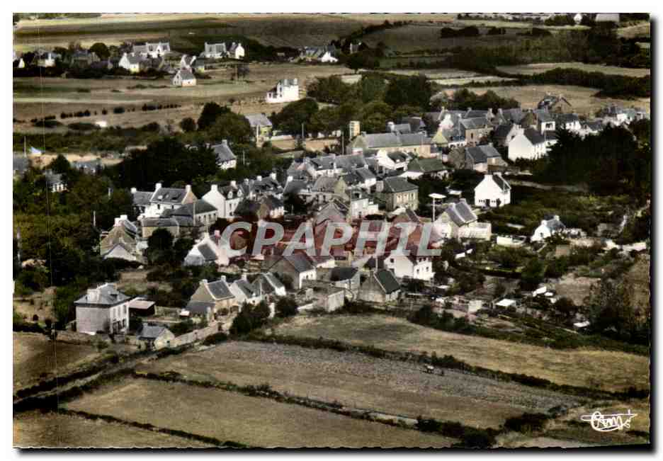 Ile-d'Arz — Vue générale aérienne du Bourg — Imprimeur Macoel
