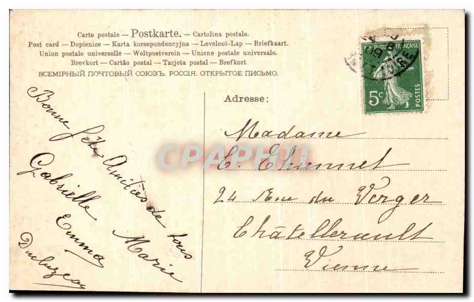CPA Fantaisie Colombes Vive Ste Louise  — Rückseite