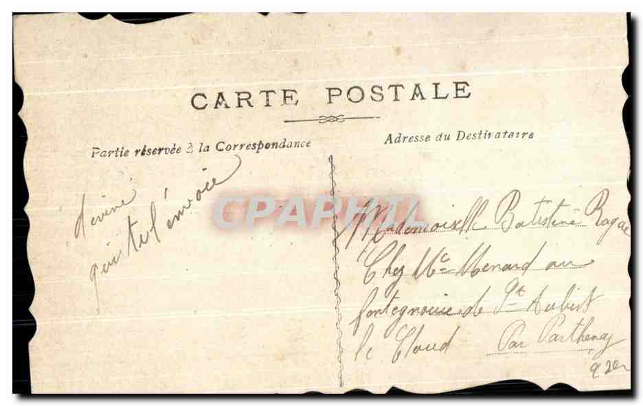 CPA Fantaisie Enfant Fleurs 1er avril Coeur  — Verso