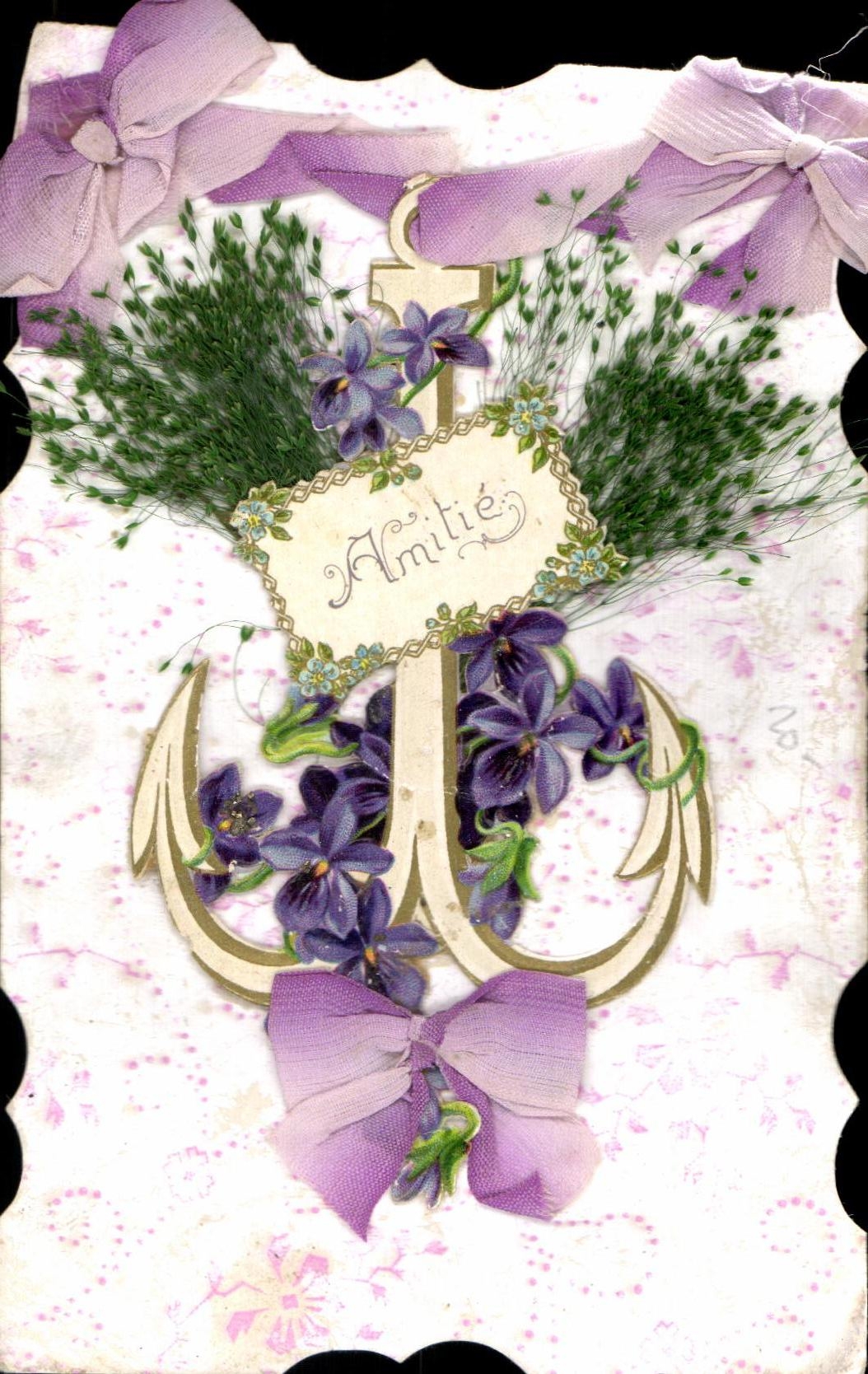 CPA Fantaisie Amitie Ancre de marine 