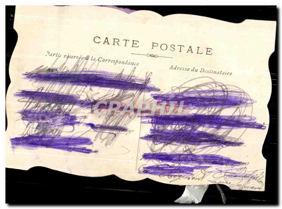 CPA Fantaisie Fleurs Pensez A Moi  — Verso
