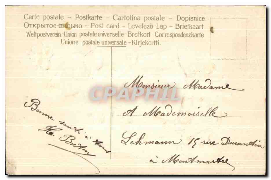 CPA Souvenir Amitie Enfant — Rückseite