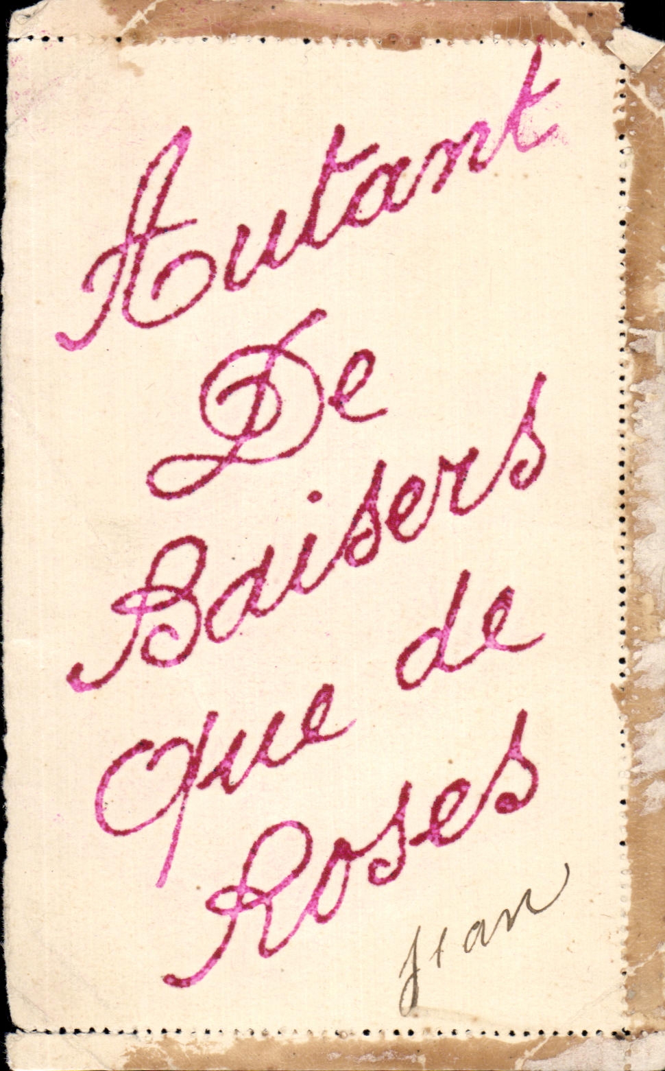 Autant de baisers que de roses — Fran