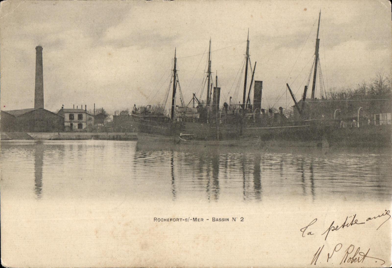 CPA Rochefort S Mer Bassin Bateau