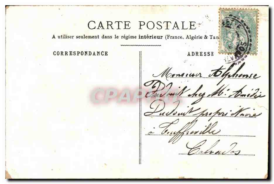 CPA Bonne Fete Fantaisie Fleurs Pensee — Rückseite