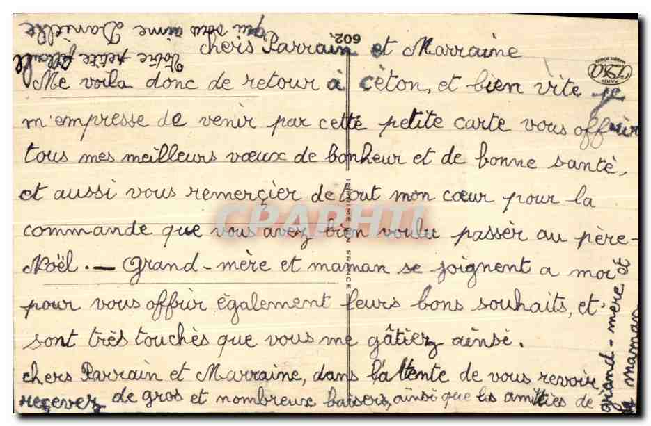 CPA Fantaisie 1er Janvier — Rückseite