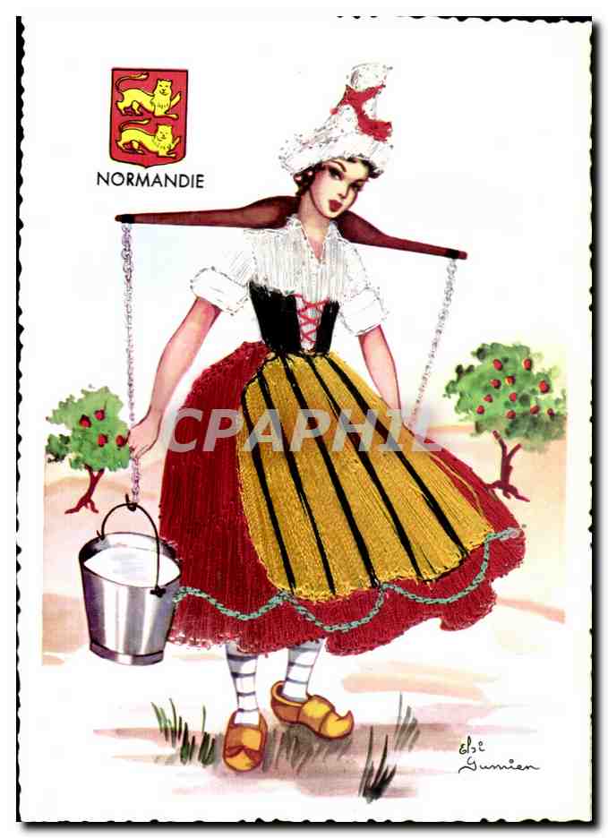 CPA Normande Folklore Costume