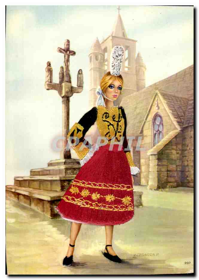 CPA Bretagne Costume Folklore
