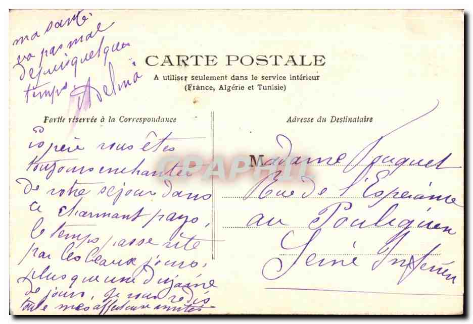 CPA Bonne Fete Fleurs Fete a Boulogne — Verso