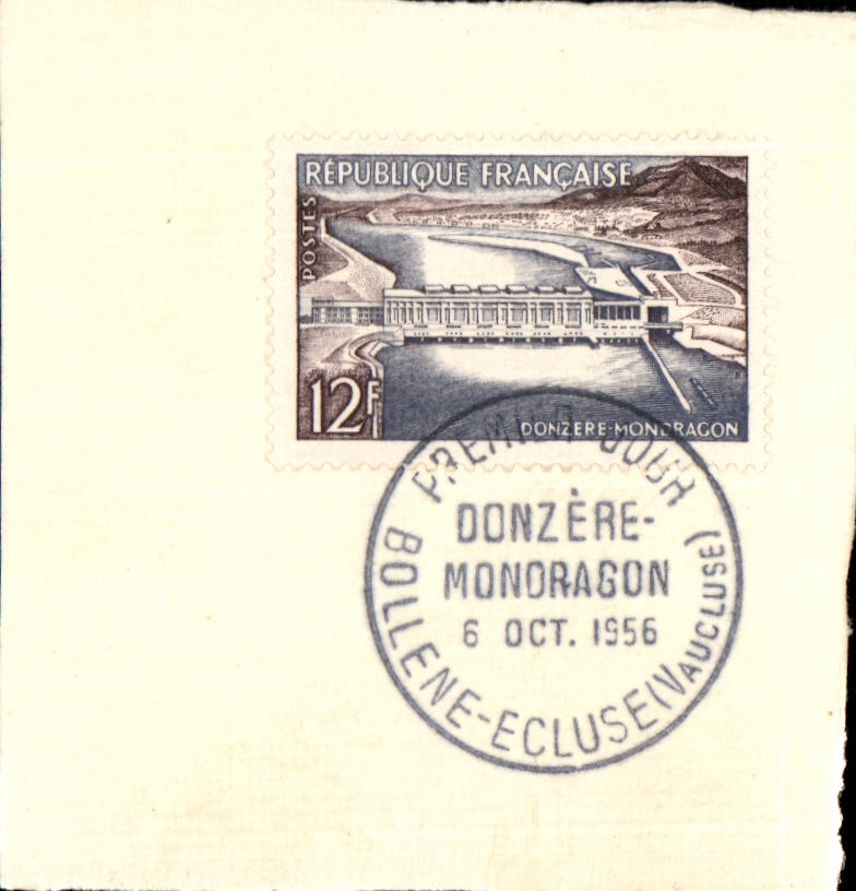 1erjour Donzere Mondragon Republique Francaise 1956
