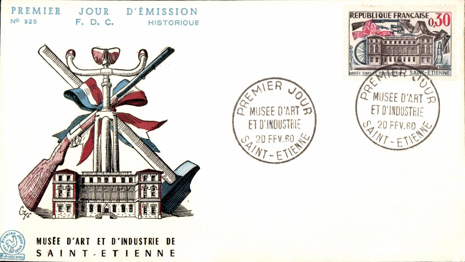 FDC 1960 Musee D Art Et d Industrie De Saint Etienne