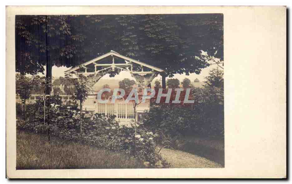 CARTE PHOTO Porte de jardin 