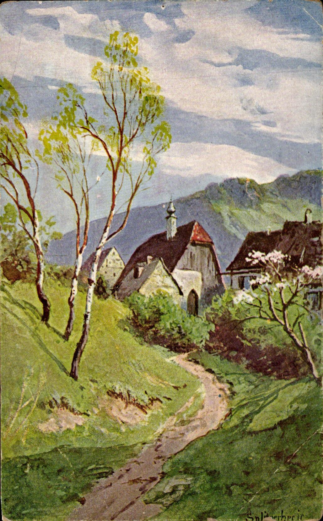 CPA Paysage a la campagne