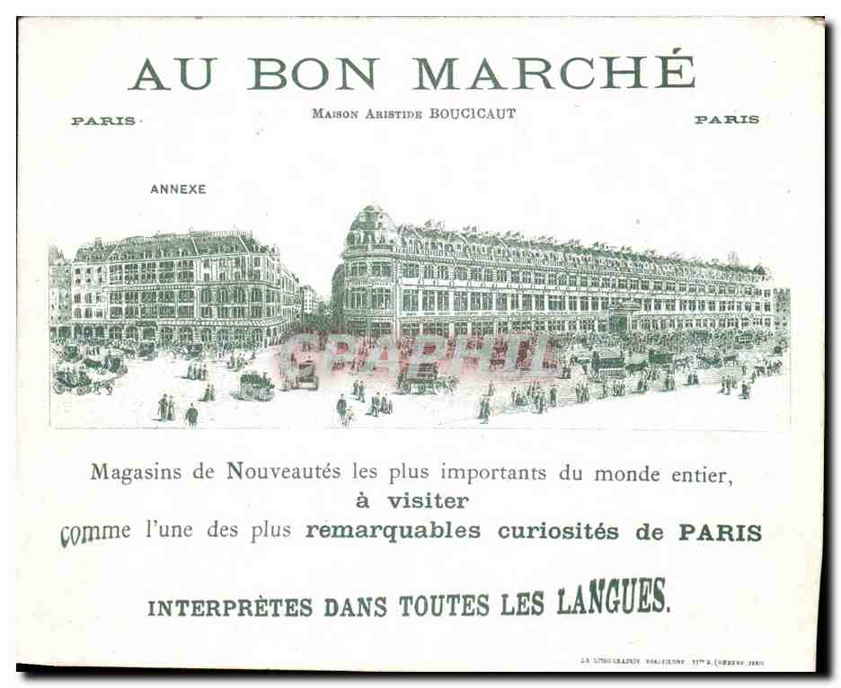 Chromo Au Bon Marche Allons enfants de la patrie  — Rückseite