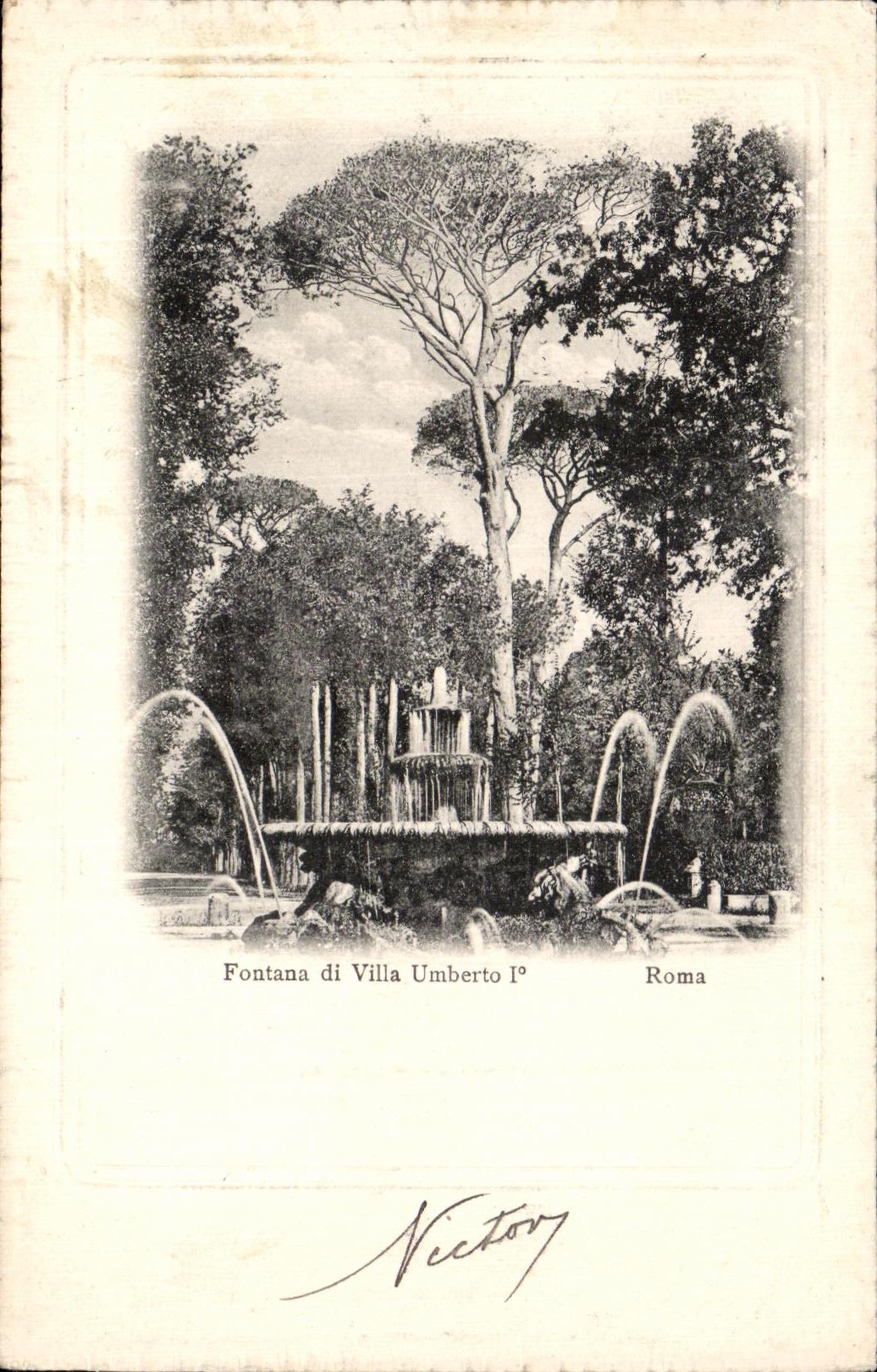 CPA Fontana Di Villa Umberto Roma