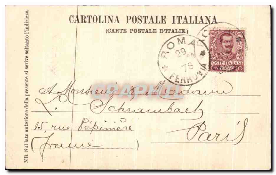CPA Roma Panorama della citta presa dalla cupola  — Rückseite